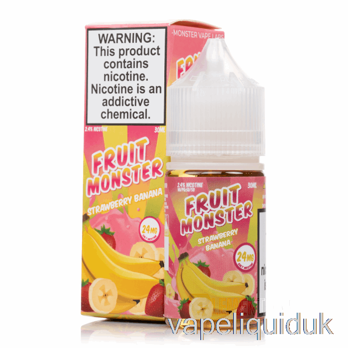 Strawberry Banana - Fruit Monster Salts - 30mL 24mg Vape Liquid